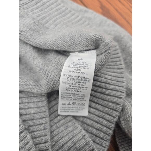J Crew Grey Lambs Wool Jewel Embelished Sweater - Picture 6 of 6